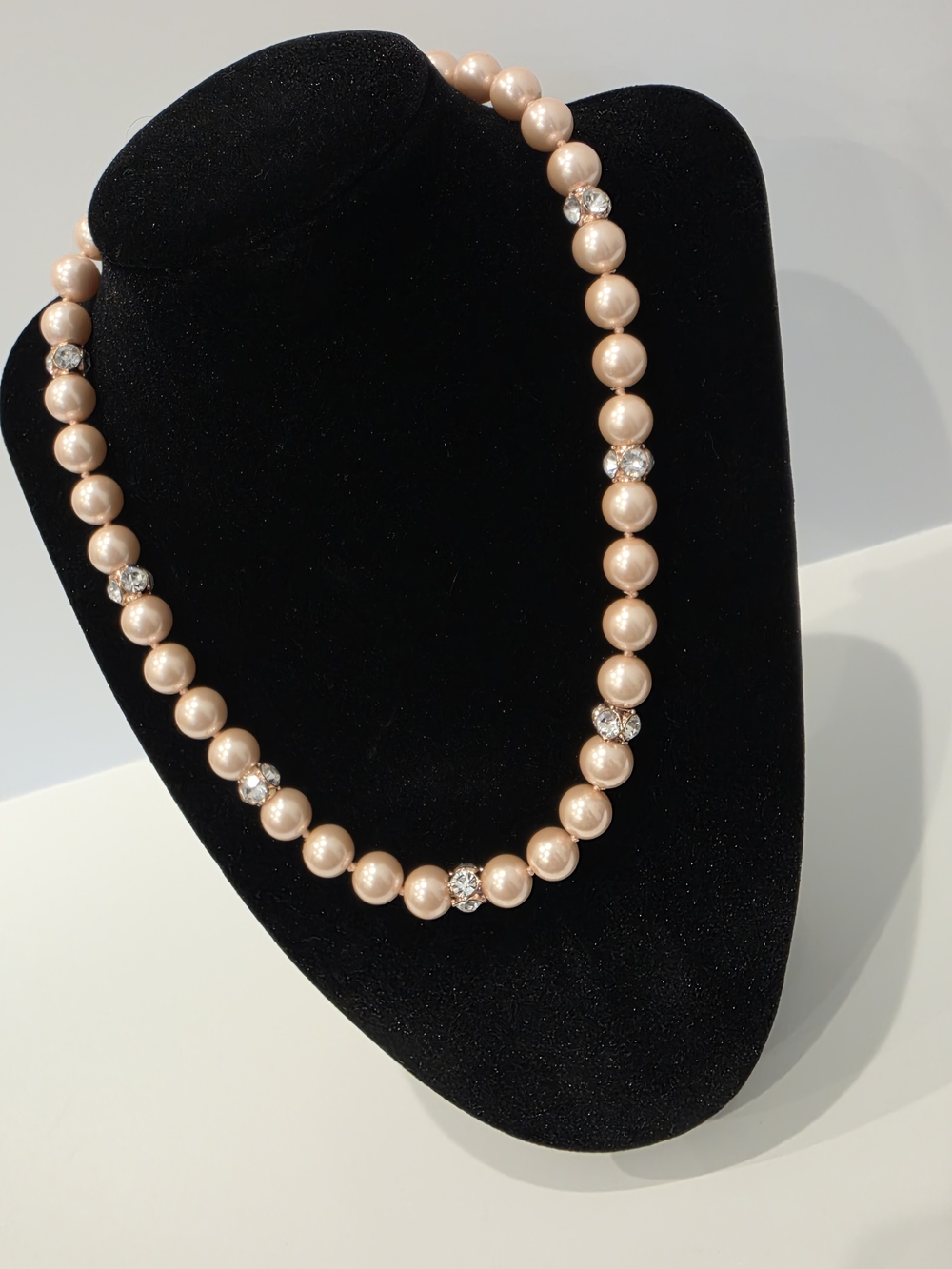 Kate Spade Lady Marmalade Blush Pearl Necklace with Crystal Accents
